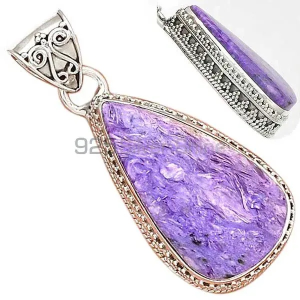 High Quality Charoite Gemstone Handmade Pendants In 925 Sterling Silver Jewelry 925SP181_10