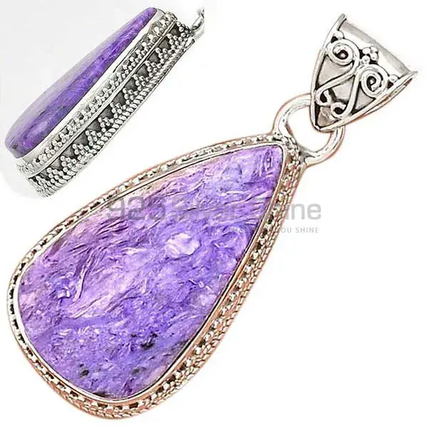 High Quality Charoite Gemstone Handmade Pendants In 925 Sterling Silver Jewelry 925SP181_11