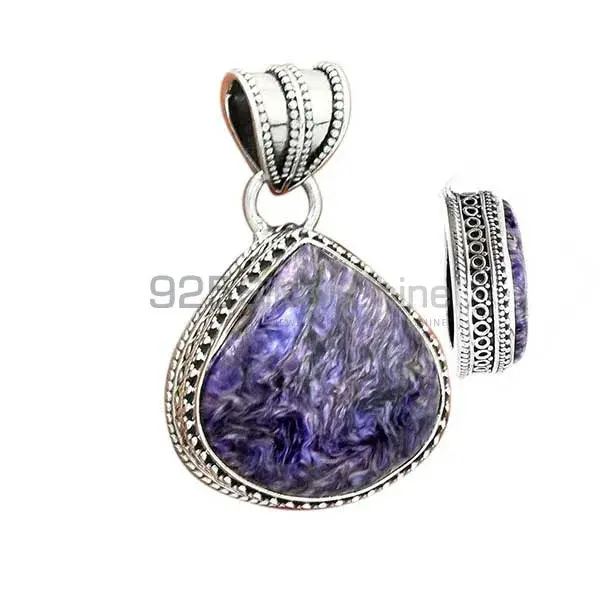 High Quality Charoite Gemstone Handmade Pendants In 925 Sterling Silver Jewelry 925SP181_12