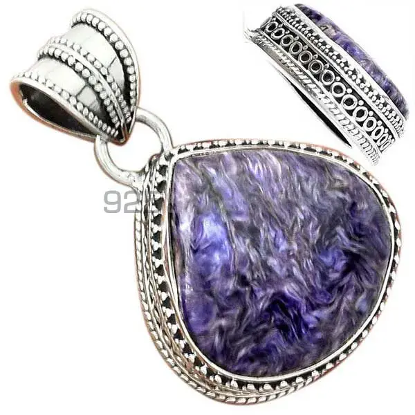 High Quality Charoite Gemstone Handmade Pendants In 925 Sterling Silver Jewelry 925SP181_14