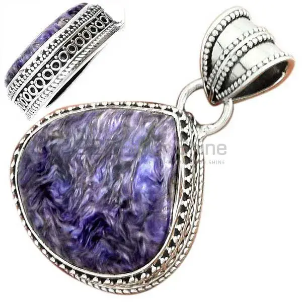 High Quality Charoite Gemstone Handmade Pendants In 925 Sterling Silver Jewelry 925SP181_15