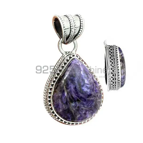 High Quality Charoite Gemstone Handmade Pendants In 925 Sterling Silver Jewelry 925SP181_16