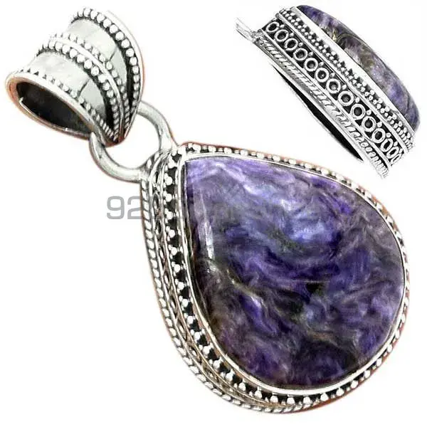High Quality Charoite Gemstone Handmade Pendants In 925 Sterling Silver Jewelry 925SP181_18