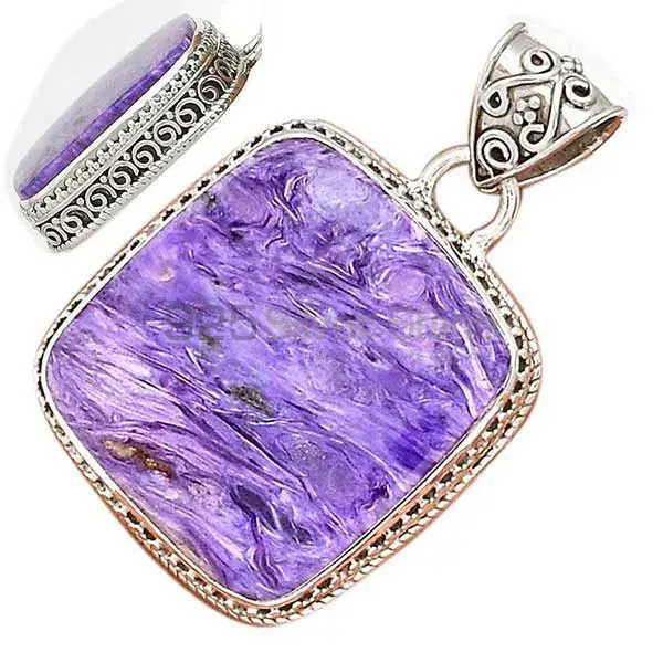 High Quality Charoite Gemstone Handmade Pendants In 925 Sterling Silver Jewelry 925SP181_3