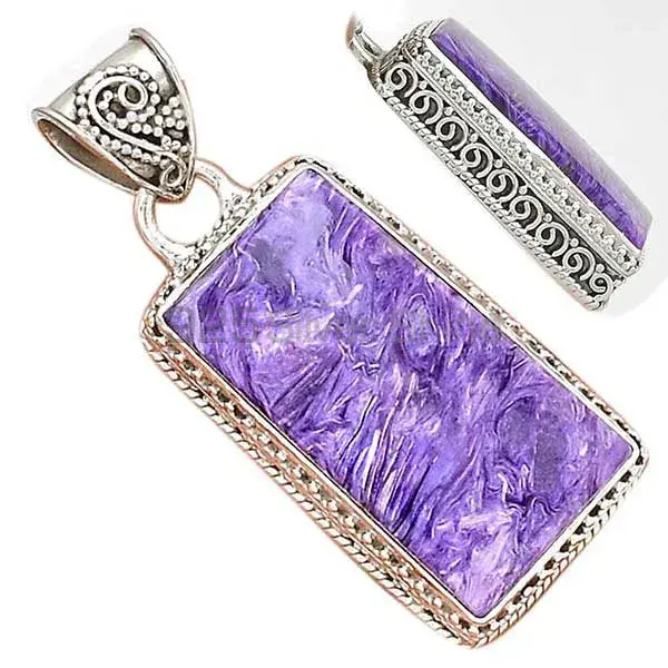 High Quality Charoite Gemstone Handmade Pendants In 925 Sterling Silver Jewelry 925SP181_6
