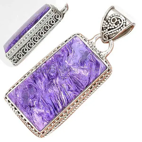 High Quality Charoite Gemstone Handmade Pendants In 925 Sterling Silver Jewelry 925SP181_7