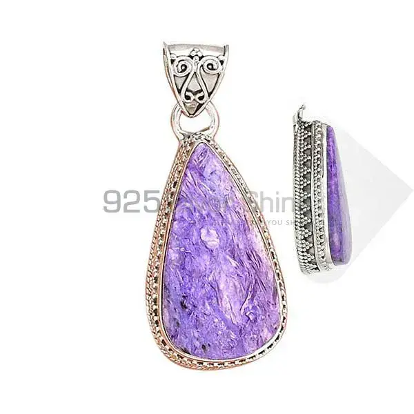 High Quality Charoite Gemstone Handmade Pendants In 925 Sterling Silver Jewelry 925SP181_8