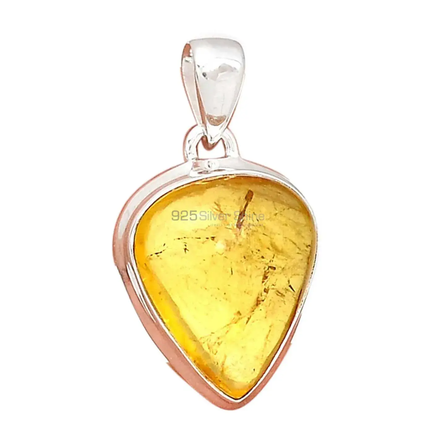 High Quality Citrine Gemstone Handmade Pendants In Solid Sterling Silver Jewelry 925SP187_0