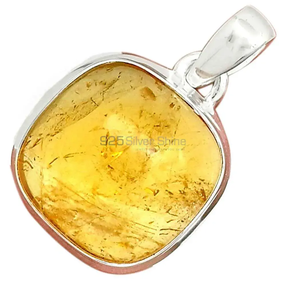 Citrine Gemstone Handmade Pendants In Solid Sterling Silver Jewelry 925SP187_11