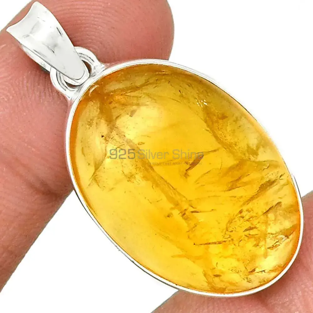 Citrine Gemstone Handmade Pendants In Solid Sterling Silver Jewelry 925SP187_13