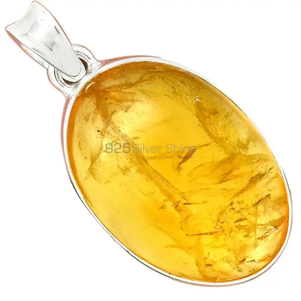 Citrine Gemstone Handmade Pendants In Solid Sterling Silver Jewelry 925SP187_14