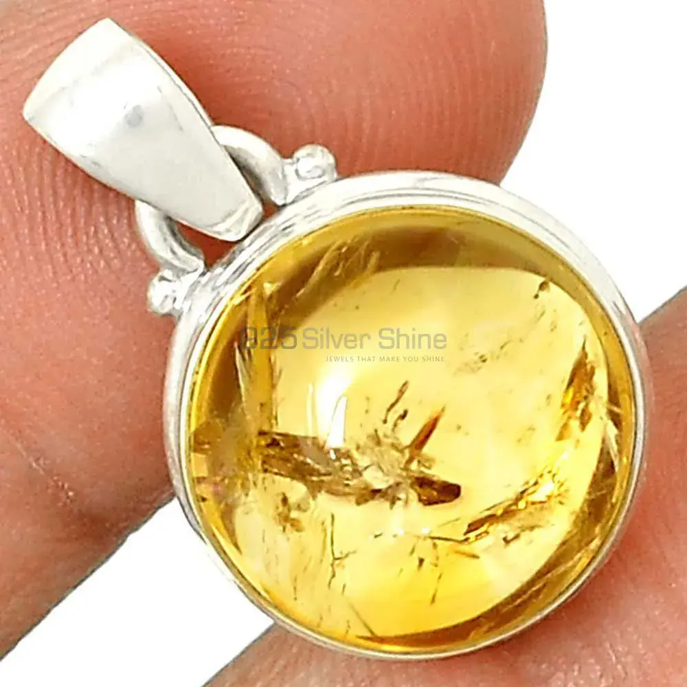 High Quality Citrine Gemstone Handmade Pendants In Solid Sterling Silver Jewelry 925SP187_16