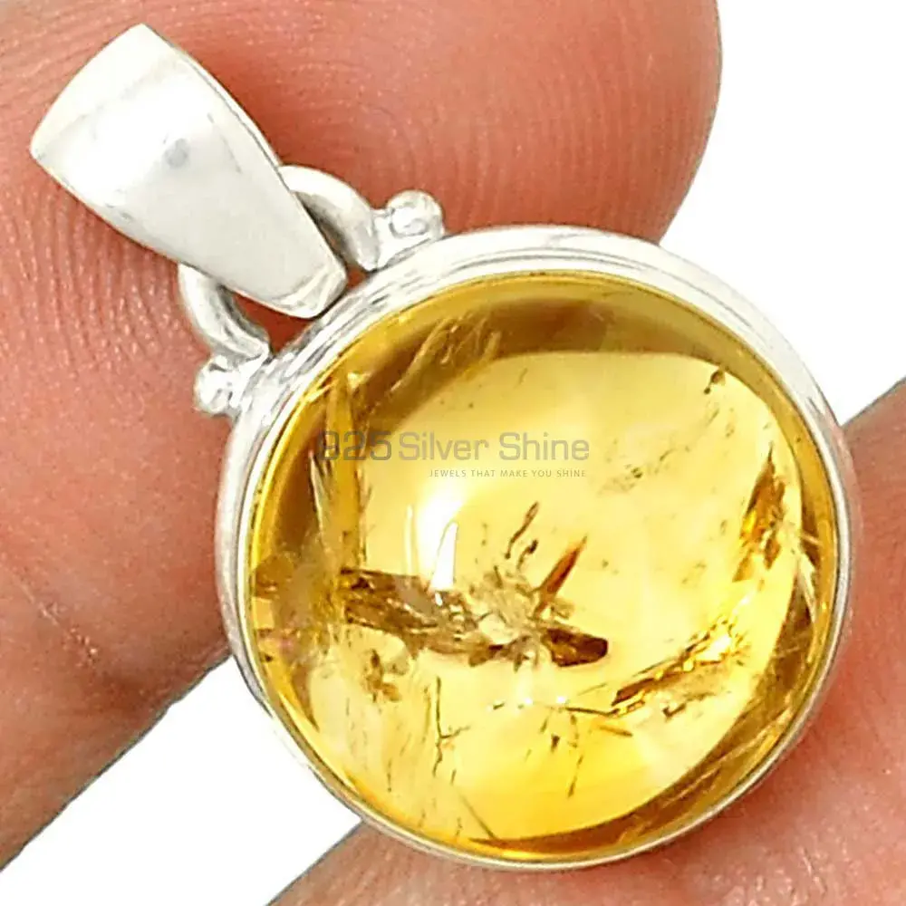 Citrine Gemstone Handmade Pendants In Solid Sterling Silver Jewelry 925SP187_17