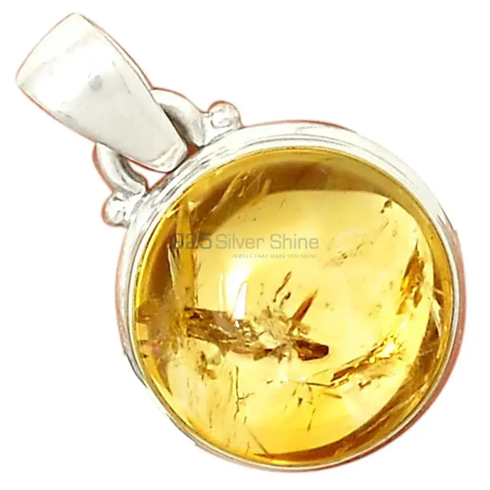 High Quality Citrine Gemstone Handmade Pendants In Solid Sterling Silver Jewelry 925SP187_17