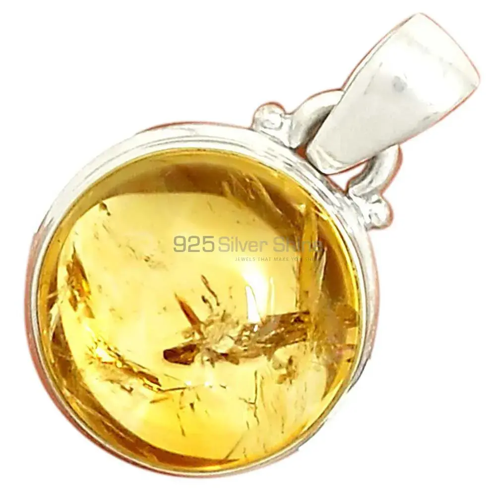 High Quality Citrine Gemstone Handmade Pendants In Solid Sterling Silver Jewelry 925SP187_18