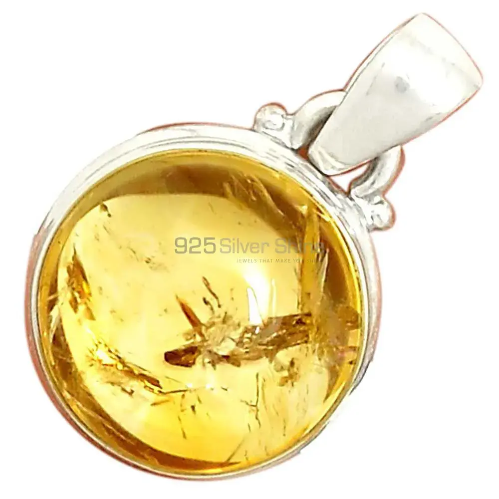 Citrine Gemstone Handmade Pendants In Solid Sterling Silver Jewelry 925SP187_19