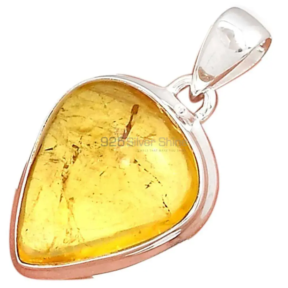 High Quality Citrine Gemstone Handmade Pendants In Solid Sterling Silver Jewelry 925SP187_2