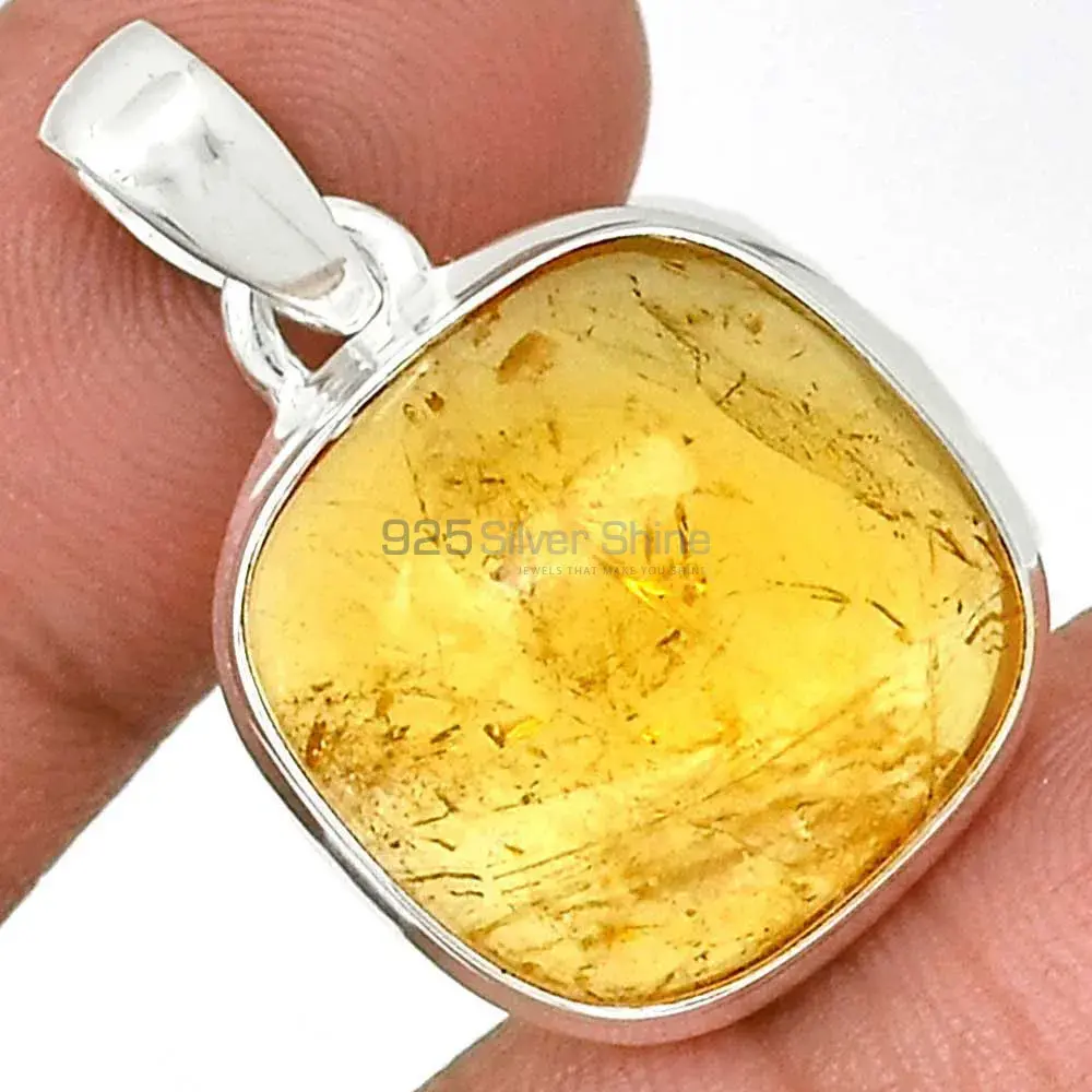 Citrine Gemstone Handmade Pendants In Solid Sterling Silver Jewelry 925SP187_9