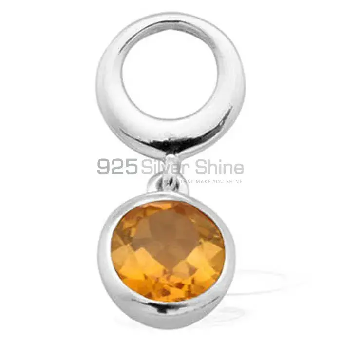 High Quality Citrine Gemstone Pendants Suppliers In 925 Fine Silver Jewelry 925SP1605