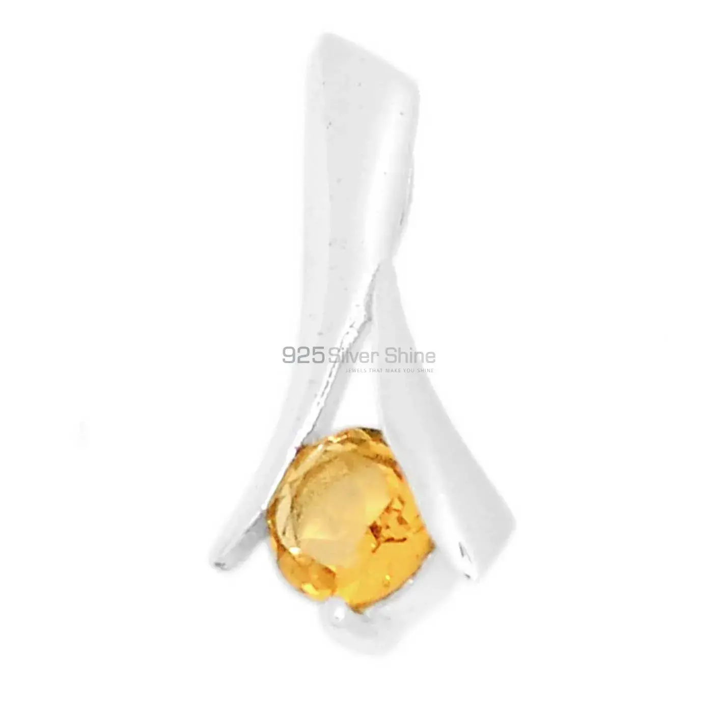 High Quality Citrine Gemstone Pendants Suppliers In 925 Fine Silver Jewelry 925SP284-3_1