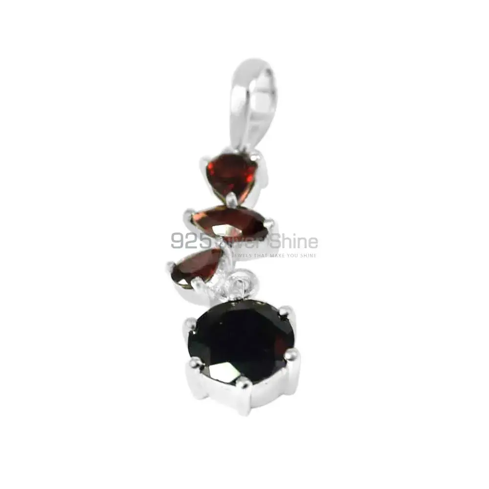 High Quality Garnet Gemstone Handmade Pendants In 925 Sterling Silver Jewelry 925SP211-2_0