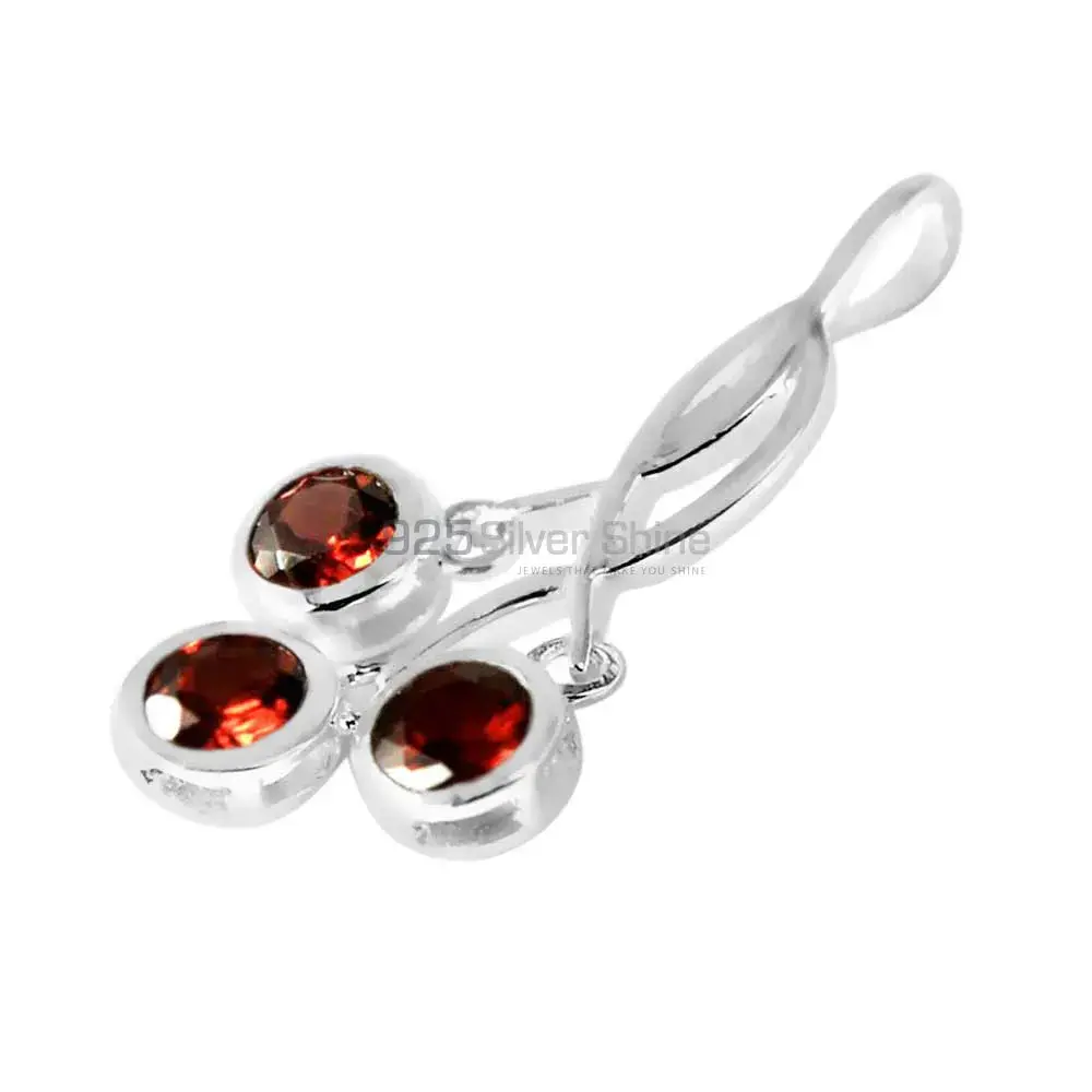 High Quality Garnet Gemstone Handmade Pendants In 925 Sterling Silver Jewelry 925SP227-2_0