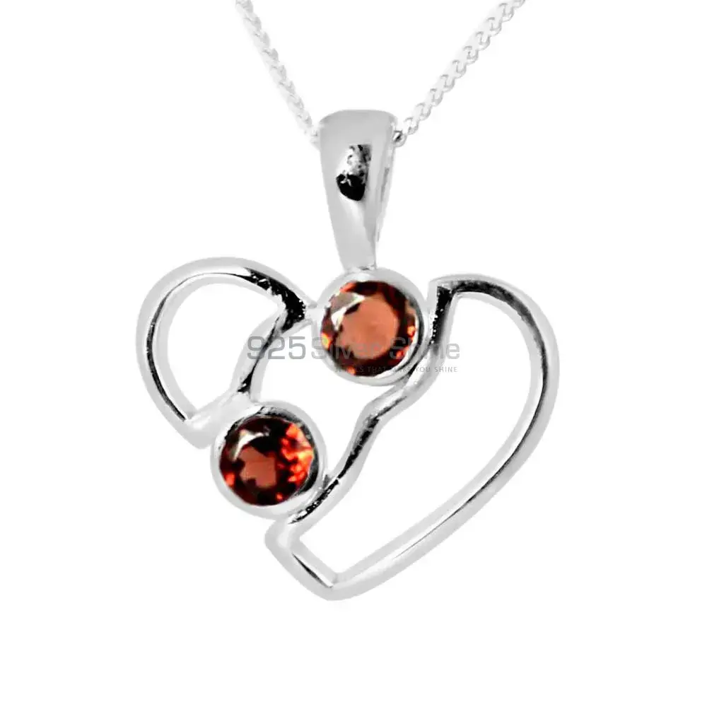 High Quality Garnet Gemstone Handmade Pendants In 925 Sterling Silver Jewelry 925SP266-6