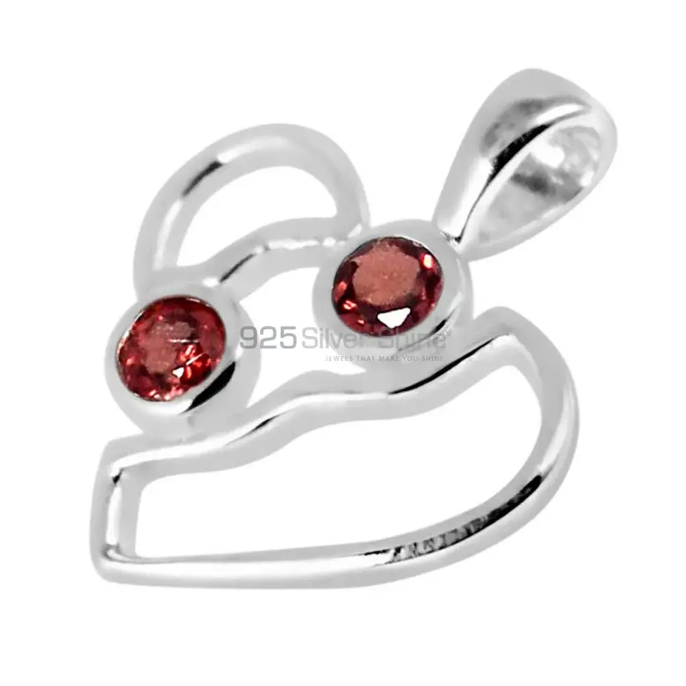 High Quality Garnet Gemstone Handmade Pendants In 925 Sterling Silver Jewelry 925SP266-6_1