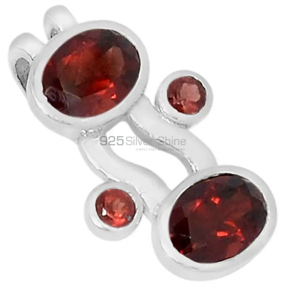 High Quality Garnet Gemstone Handmade Pendants In Solid Sterling Silver Jewelry 925SSP321-4