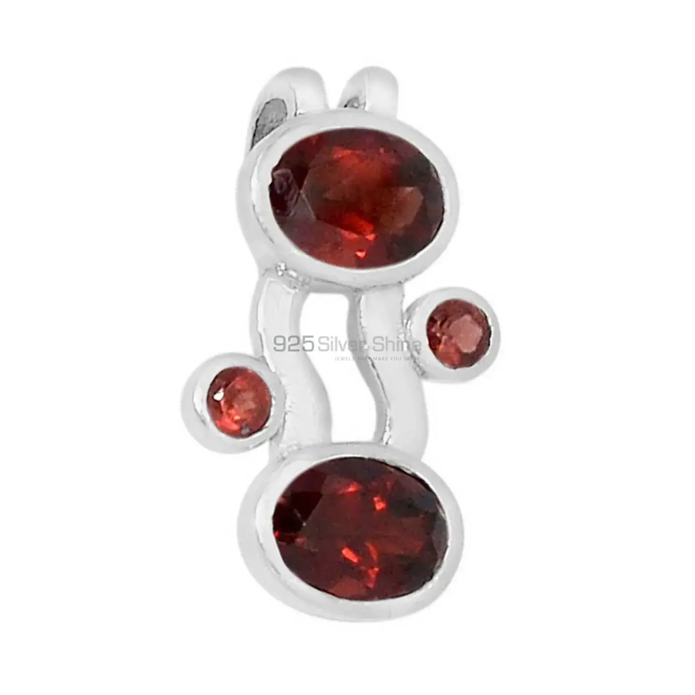 High Quality Garnet Gemstone Handmade Pendants In Solid Sterling Silver Jewelry 925SSP321-4_1