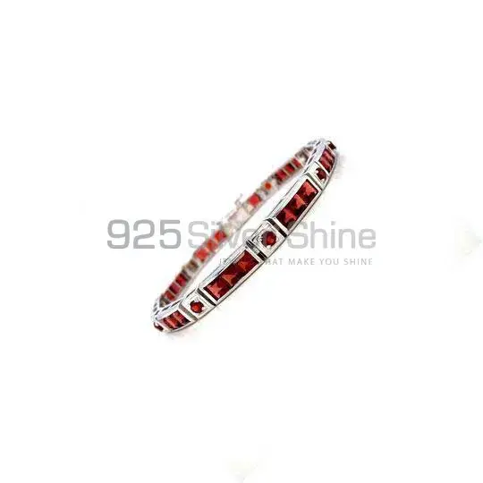 Garnet Gemstone Handmade Tennis Bracelets In 925 Sterling Silver Jewelry 925SB190_0