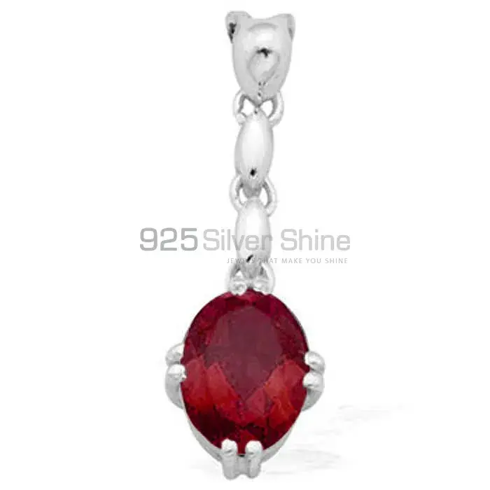 Garnet Gemstone Pendants In 925 Solid Silver Jewelry 925SP1599