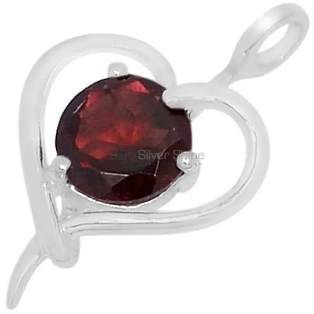 High Quality Garnet Gemstone Pendants Exporters In 925 Solid Silver Jewelry 925SSP309-4_0