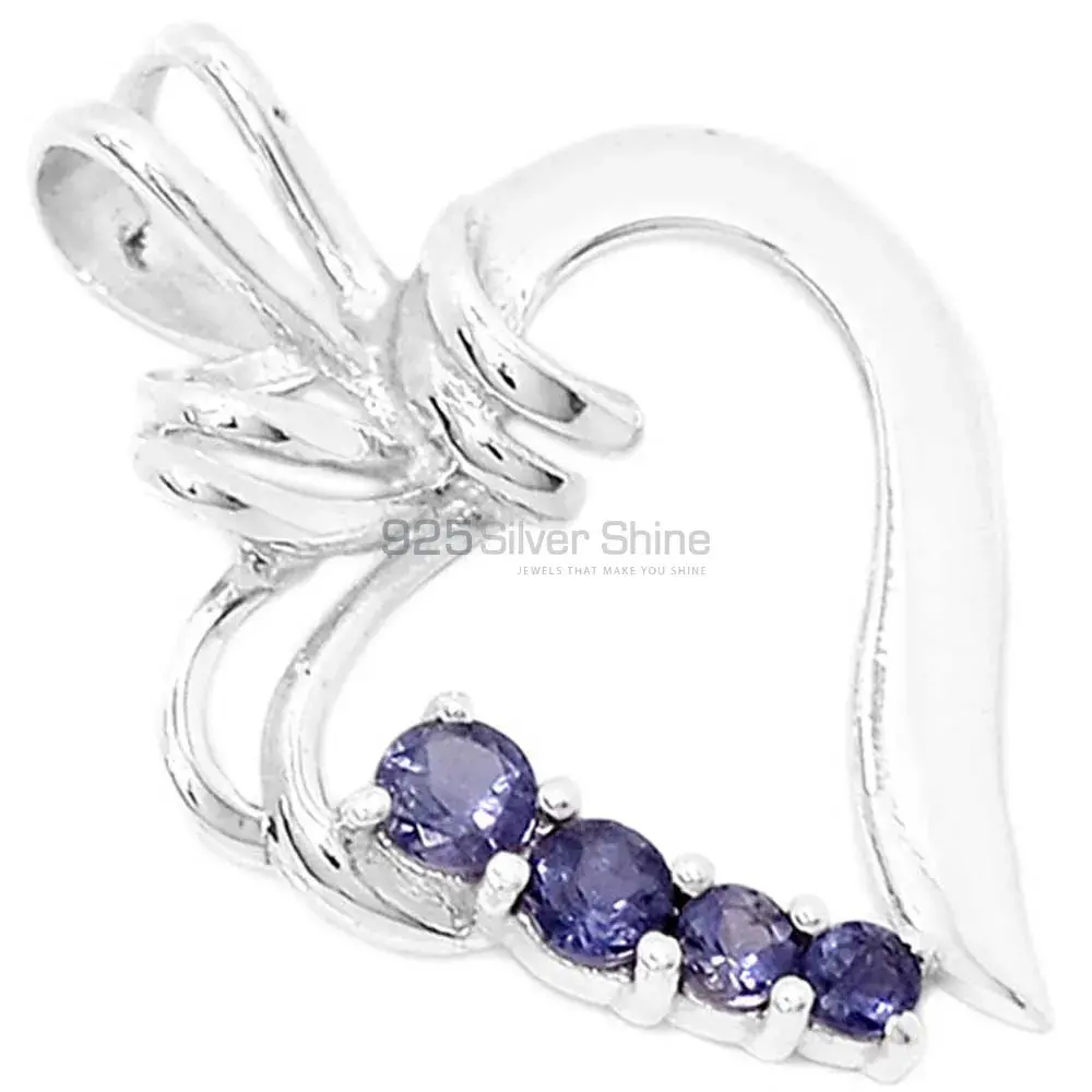High Quality Iolite Gemstone Handmade Pendants In 925 Sterling Silver Jewelry 925SP297-4
