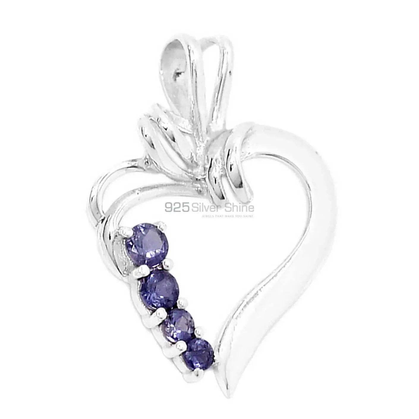 High Quality Iolite Gemstone Handmade Pendants In 925 Sterling Silver Jewelry 925SP297-4_0