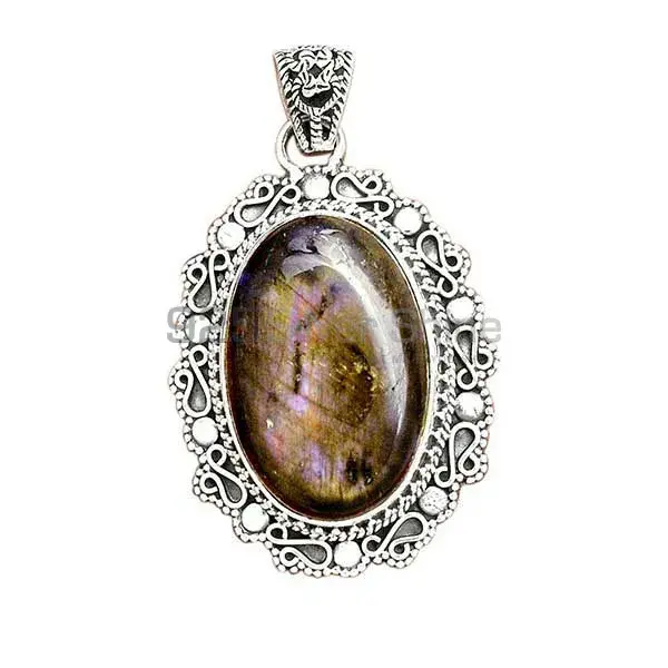 High Quality Labradorite Gemstone Handmade Pendants In 925 Sterling Silver Jewelry 925SP42-2_1