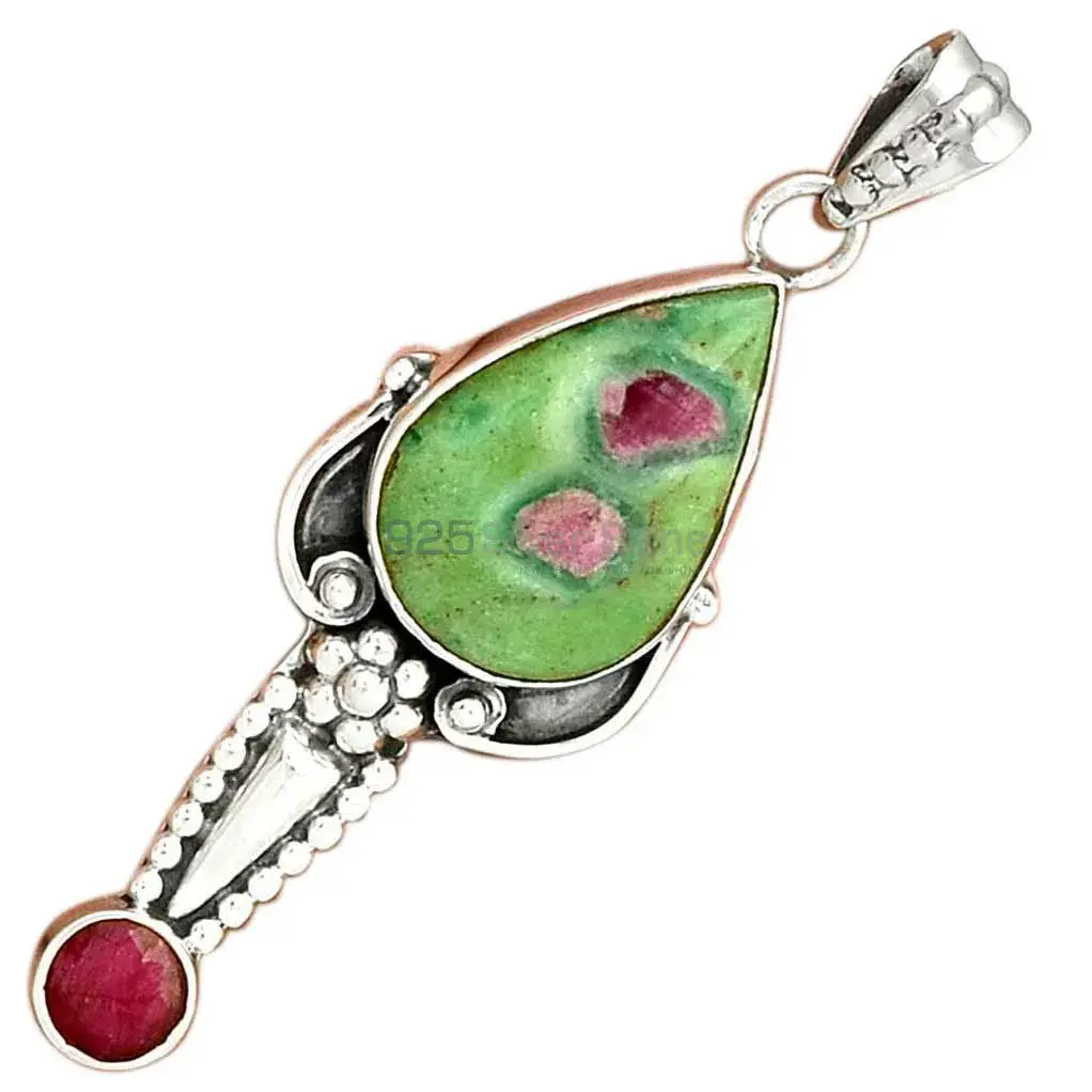 Multi Gemstone Handmade Pendants In 925 Sterling Silver Jewelry 925SP081-5_3