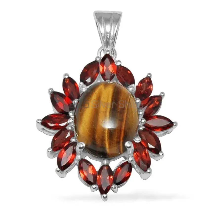 Multi Gemstone Handmade Pendants In 925 Sterling Silver Jewelry 925SP1456_0