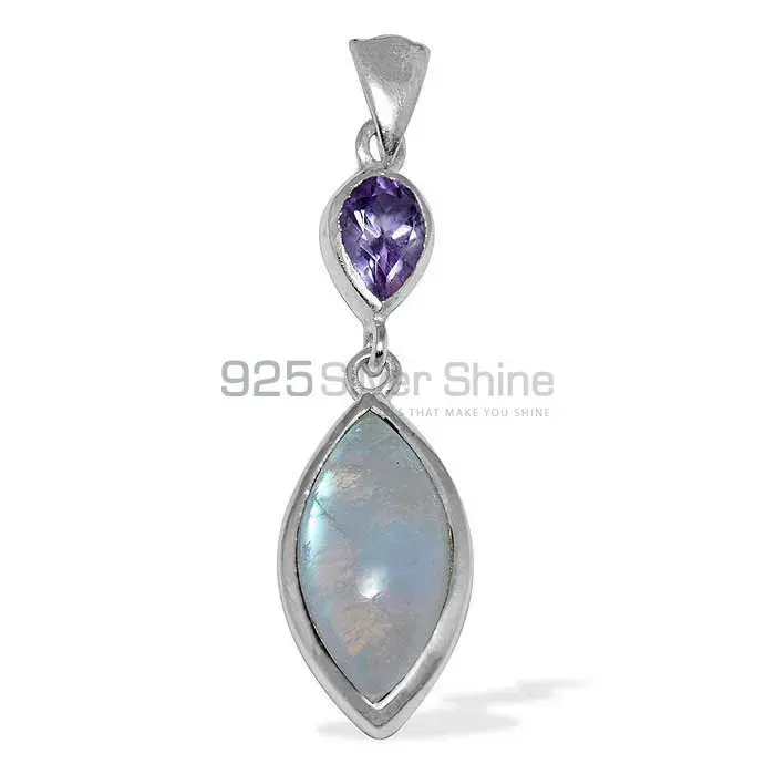 Multi Gemstone Handmade Pendants In 925 Sterling Silver Jewelry 925SP1506_0