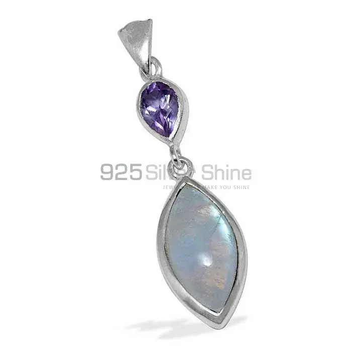 High Quality Multi Gemstone Handmade Pendants In 925 Sterling Silver Jewelry 925SP1506_0
