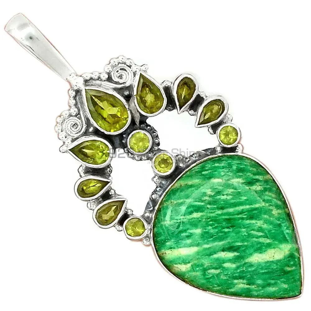 Multi Gemstone Handmade Pendants In 925 Sterling Silver Jewelry 925SP56-1_2