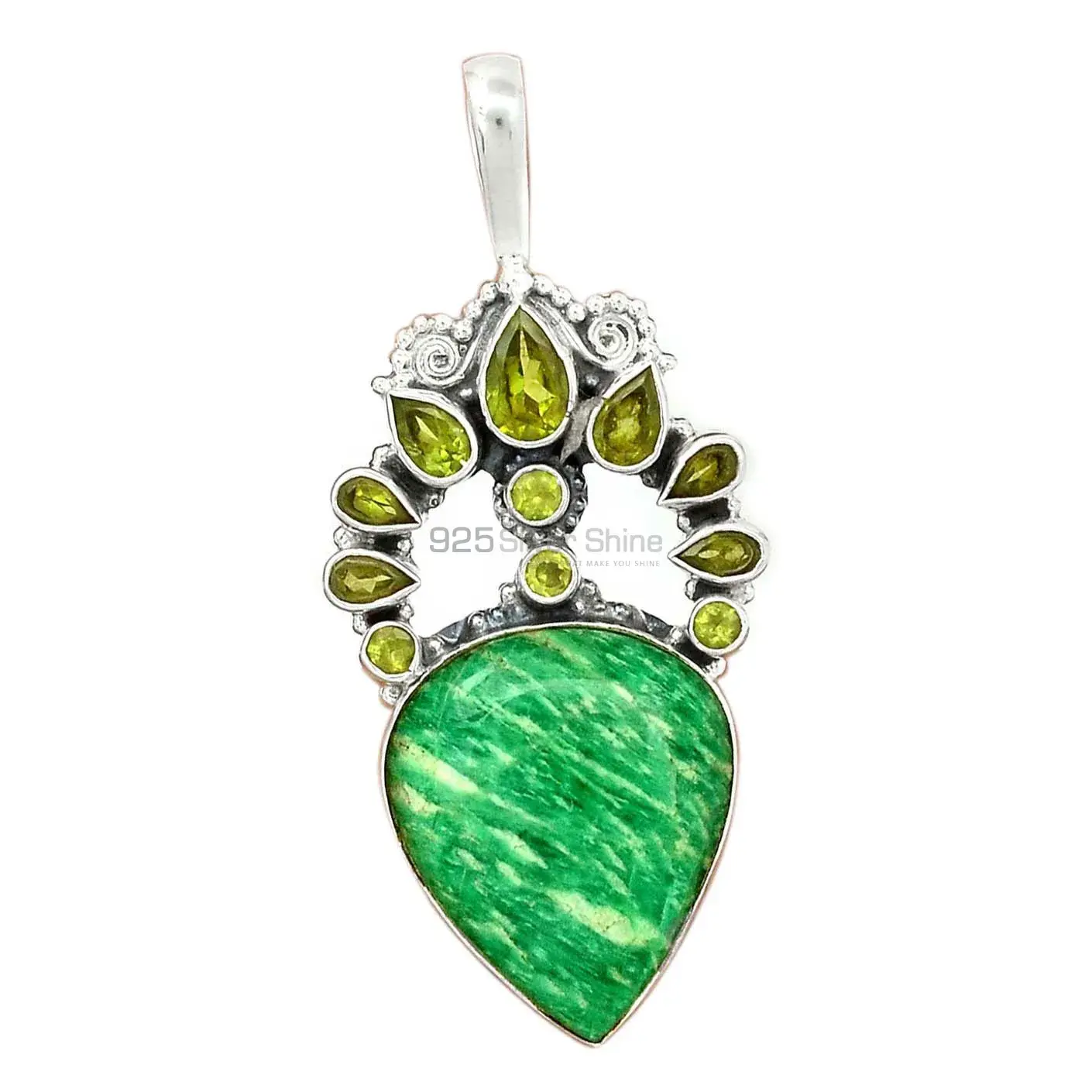 High Quality Multi Gemstone Handmade Pendants In 925 Sterling Silver Jewelry 925SP56-1_2