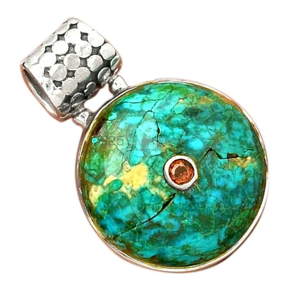 Multi Gemstone Handmade Pendants In 925 Sterling Silver Jewelry 925SP70-8