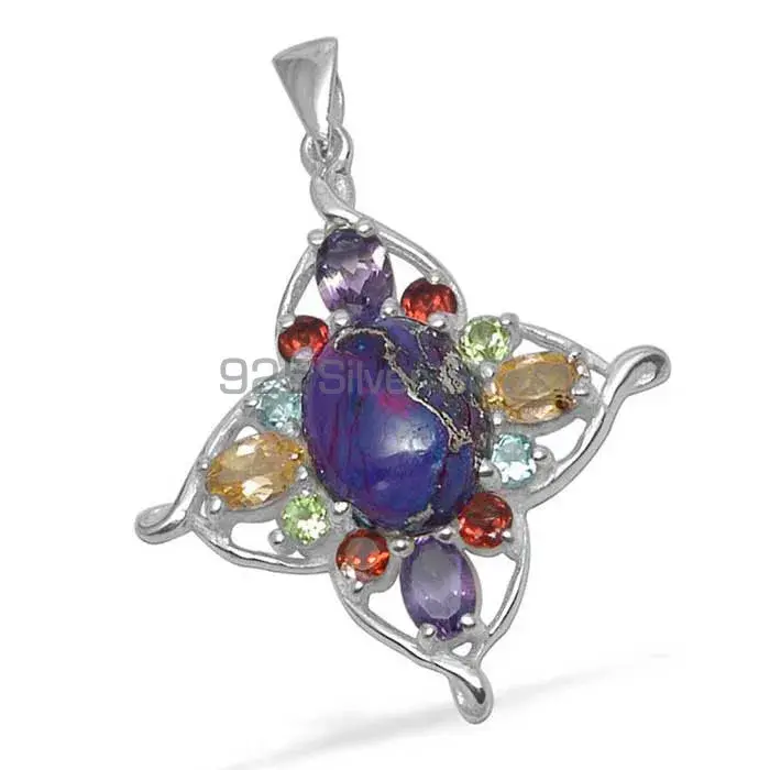High Quality Multi Gemstone Handmade Pendants In Solid Sterling Silver Jewelry 925SP1462_0