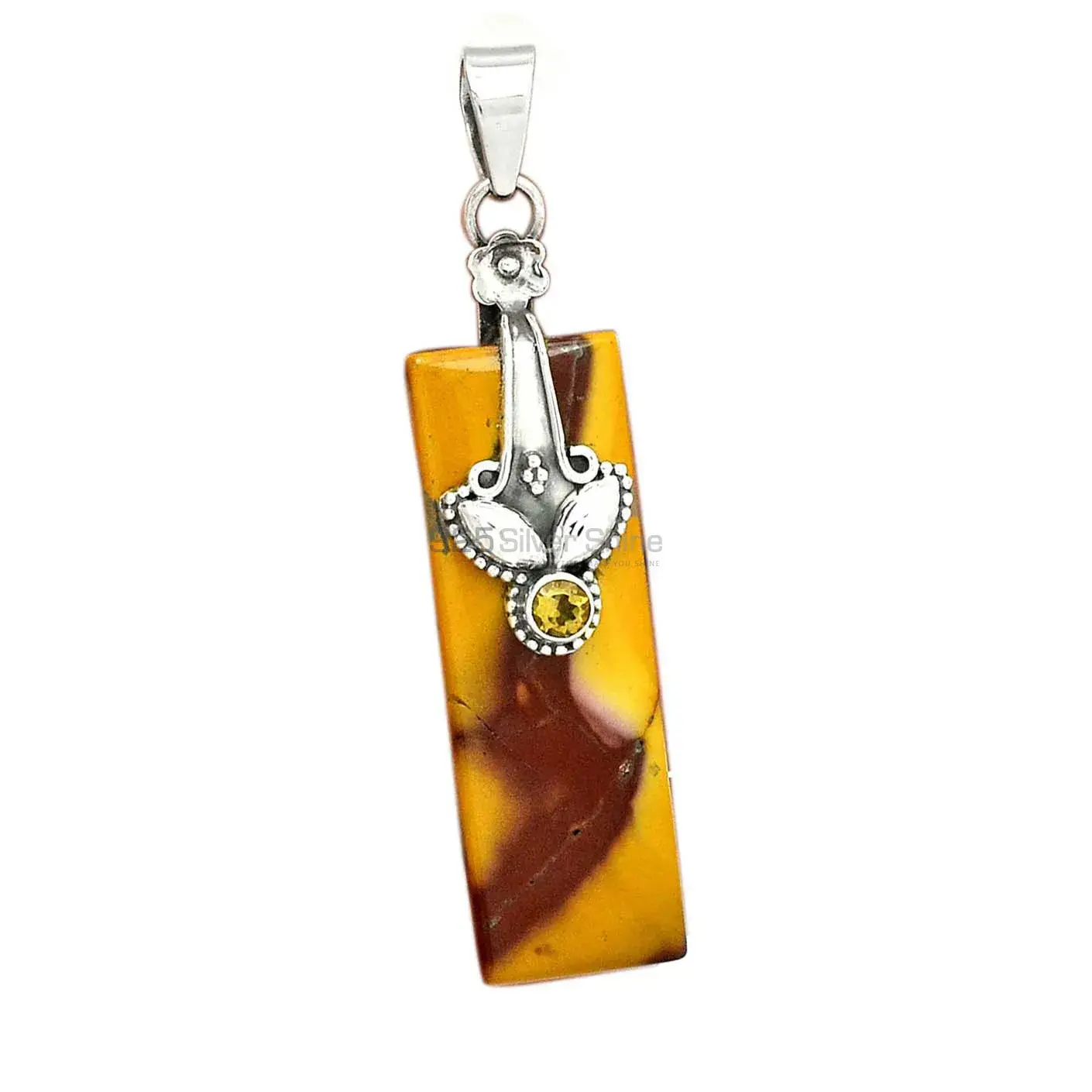Multi Gemstone Handmade Pendants In Solid Sterling Silver Jewelry 925SP18-3_4
