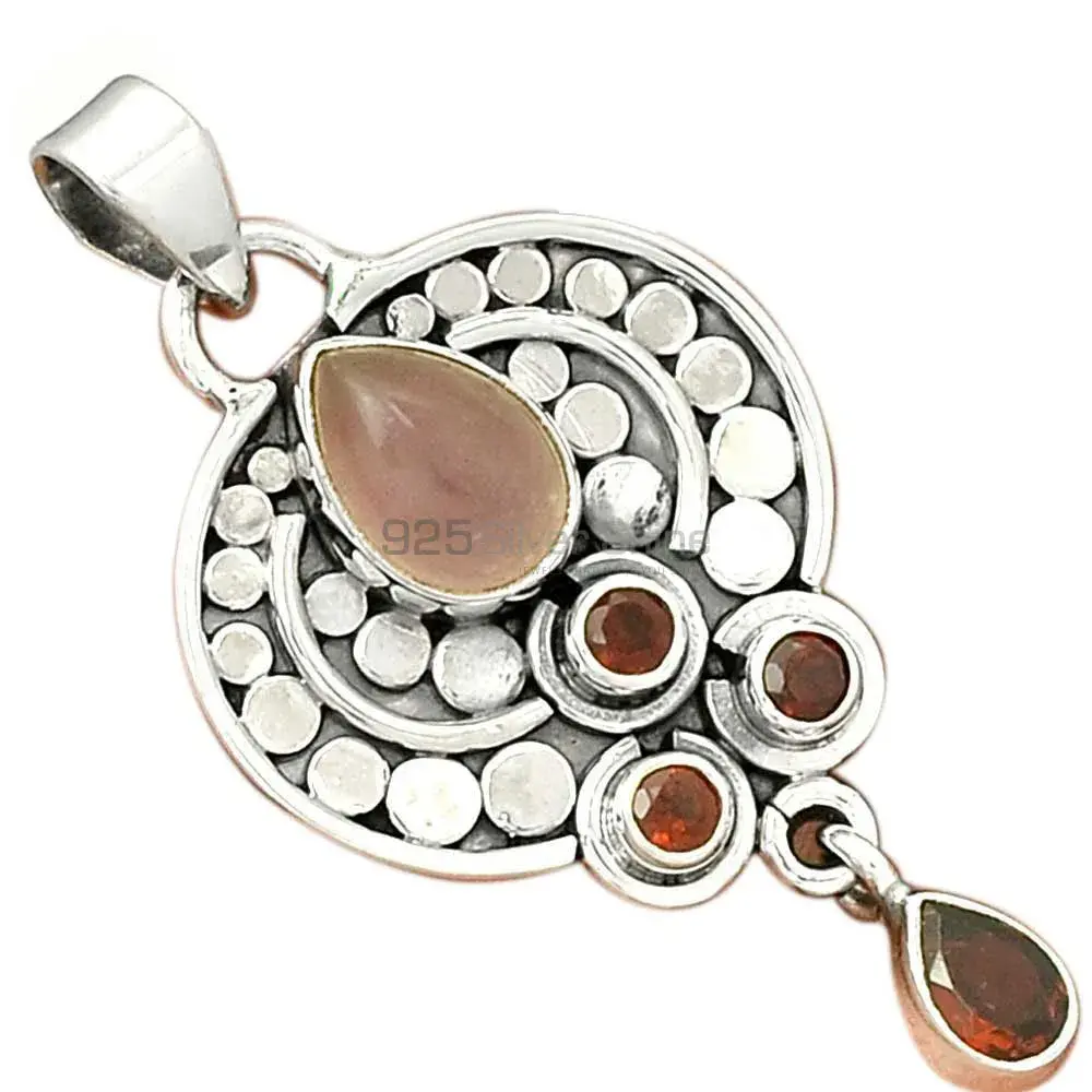Multi Gemstone Handmade Pendants In Solid Sterling Silver Jewelry 925SP32-1_0