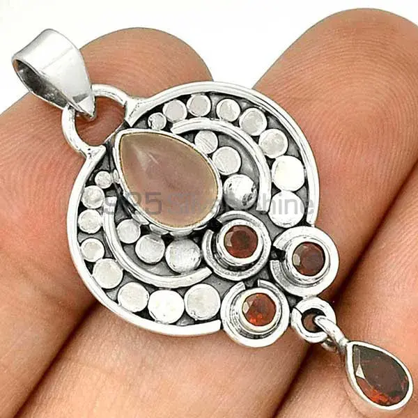 Multi Gemstone Handmade Pendants In Solid Sterling Silver Jewelry 925SP32-1_1