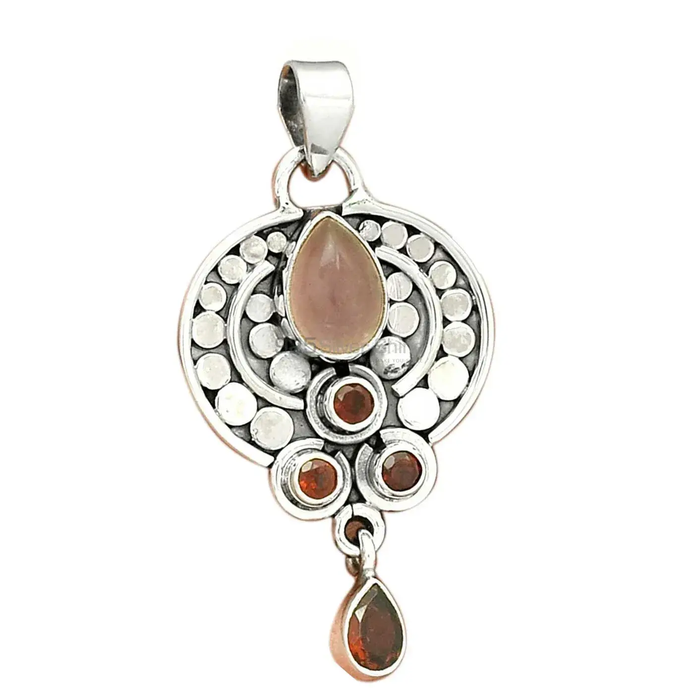 Multi Gemstone Handmade Pendants In Solid Sterling Silver Jewelry 925SP32-1_2