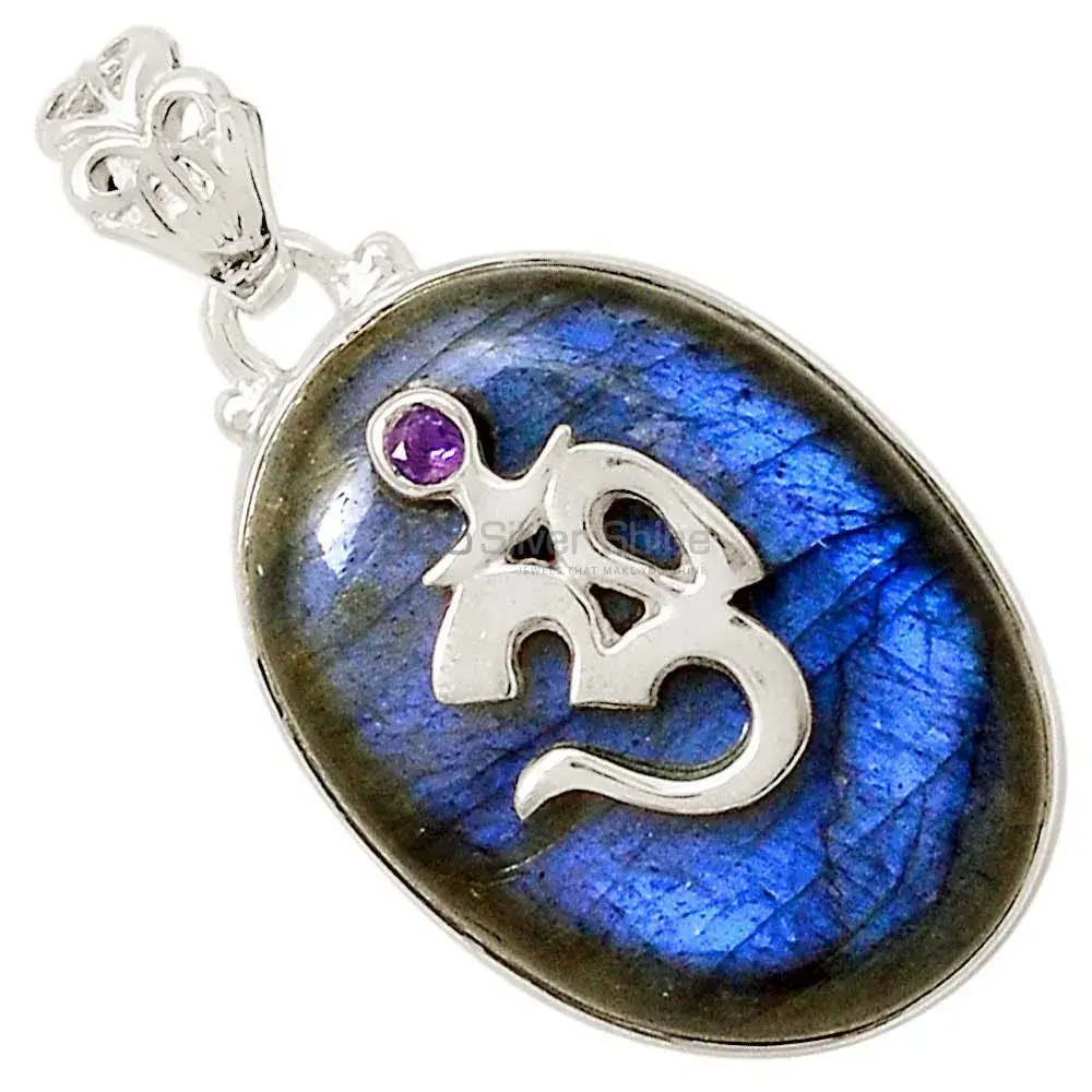 Labradorite Gemstone Pendants In 925 Solid Silver Jewelry 925SP127_0