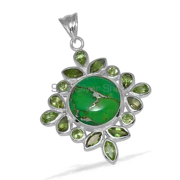 High Quality Multi Gemstone Pendants Exporters In 925 Solid Silver Jewelry 925SP1449_0
